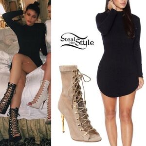 Naked Wardrobe Black Long Sleeve Mini Dress